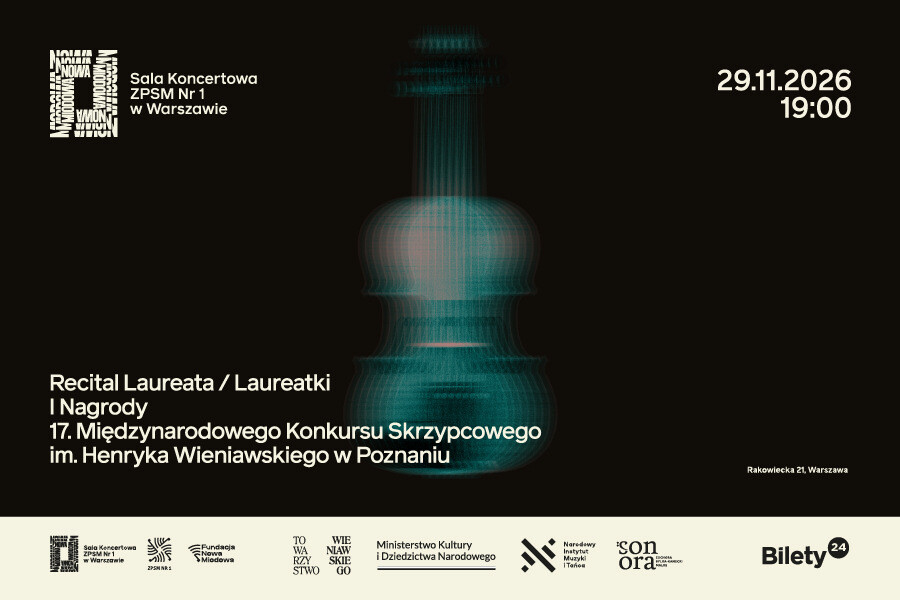 Recital Laureata / Laureatki I Nagrody Konkursu Wieniawskiego, plakat wydarzenia