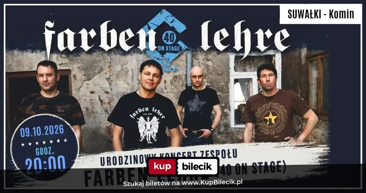 Koncert FARBEN LEHRE!, plakat wydarzenia