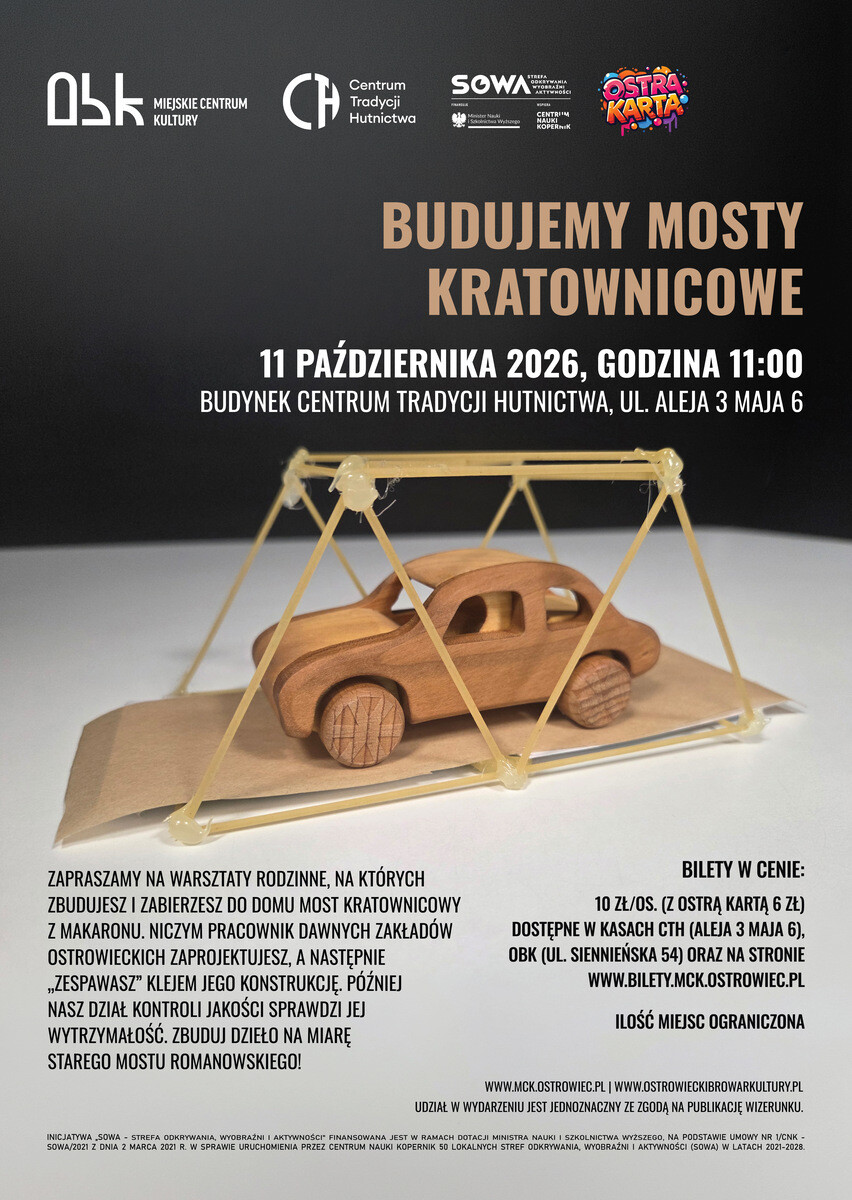 Budujemy mosty kratownicowe, plakat wydarzenia