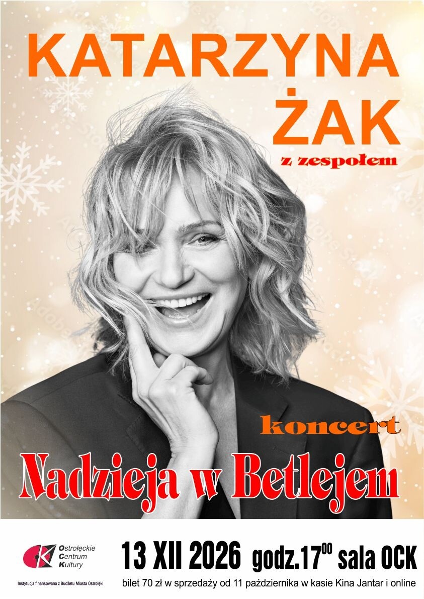 NADZIEJA W BETLEJEM - koncert świąteczny Katarzyny Żak, plakat wydarzenia