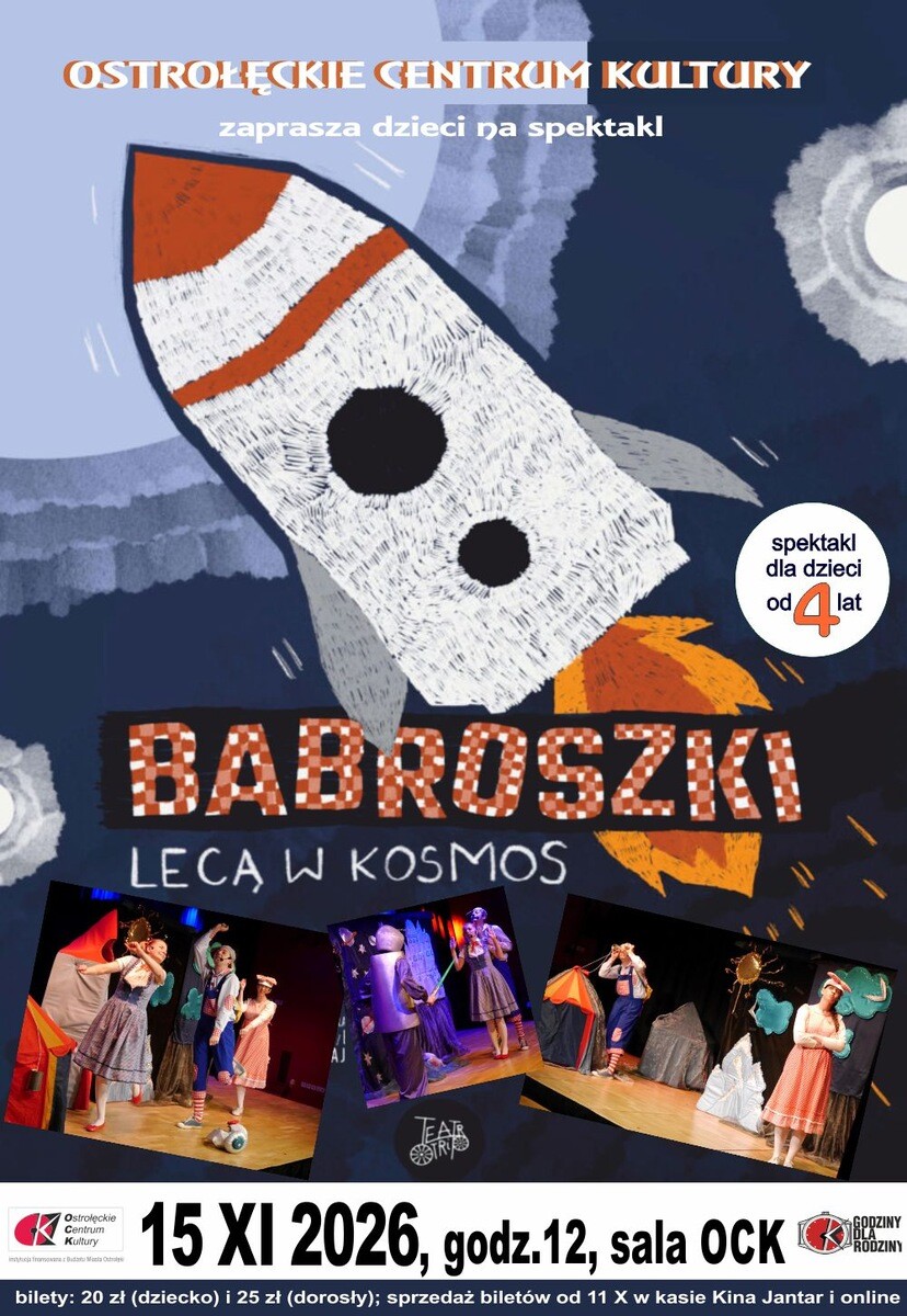 BABROSZKI LECĄ W KOSMOS - Godziny dla Rodziny, plakat wydarzenia