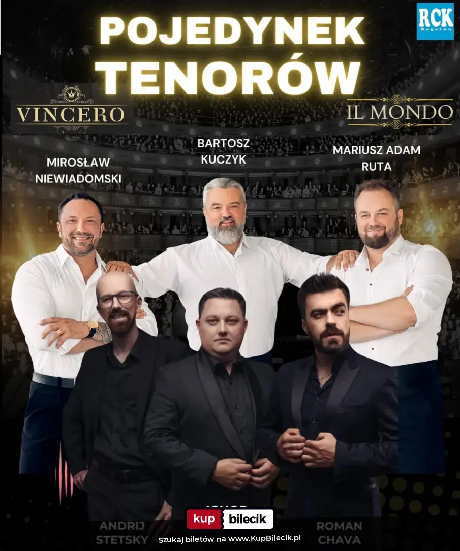 Pojedynek Tenorów: Tenorzy Vincero & Tenorzy Il Mondo, plakat wydarzenia