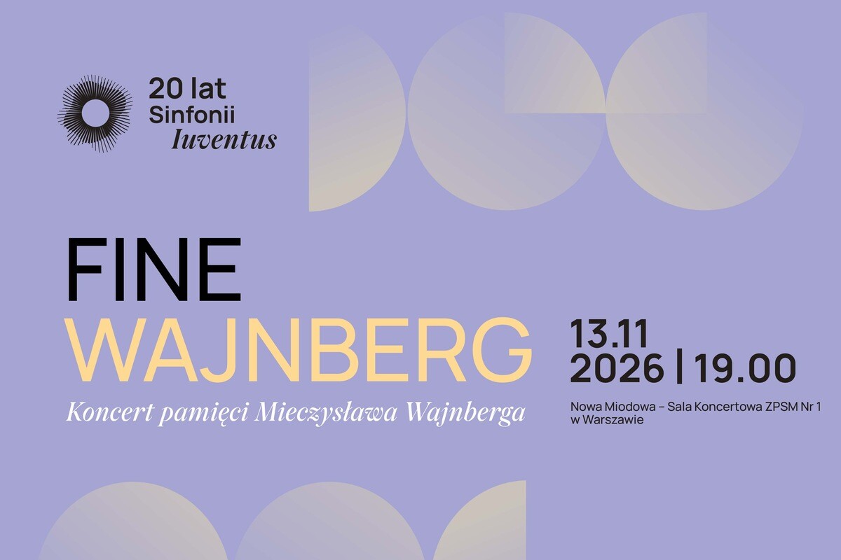 FINE | WAJNBERG. Koncert pamięci Mieczysława Wajnberga, plakat wydarzenia