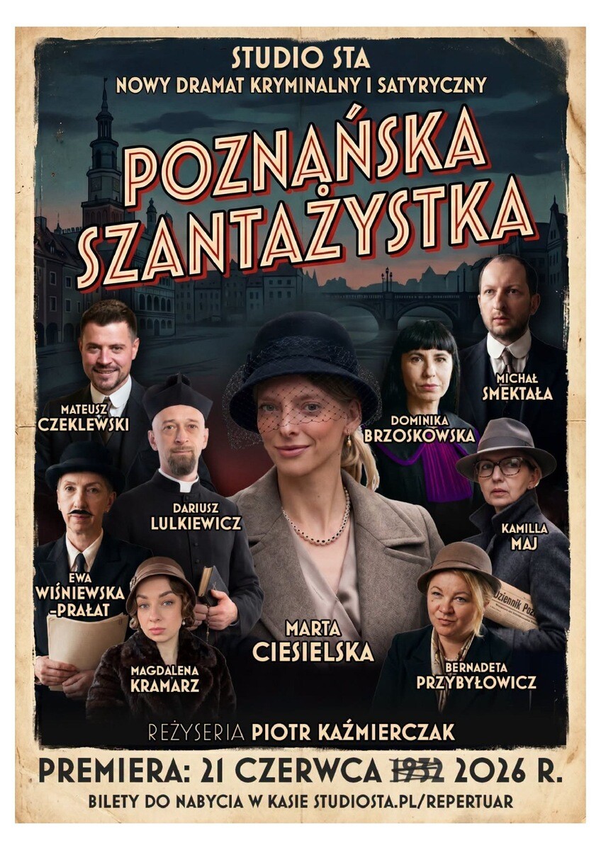 Poznańska Szantażystka - premiera, plakat wydarzenia