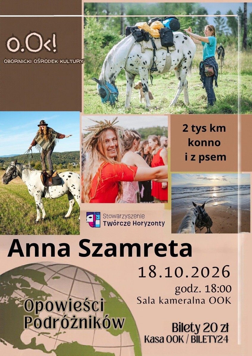 Opowieści podróżników. Anna Szamreta, plakat wydarzenia
