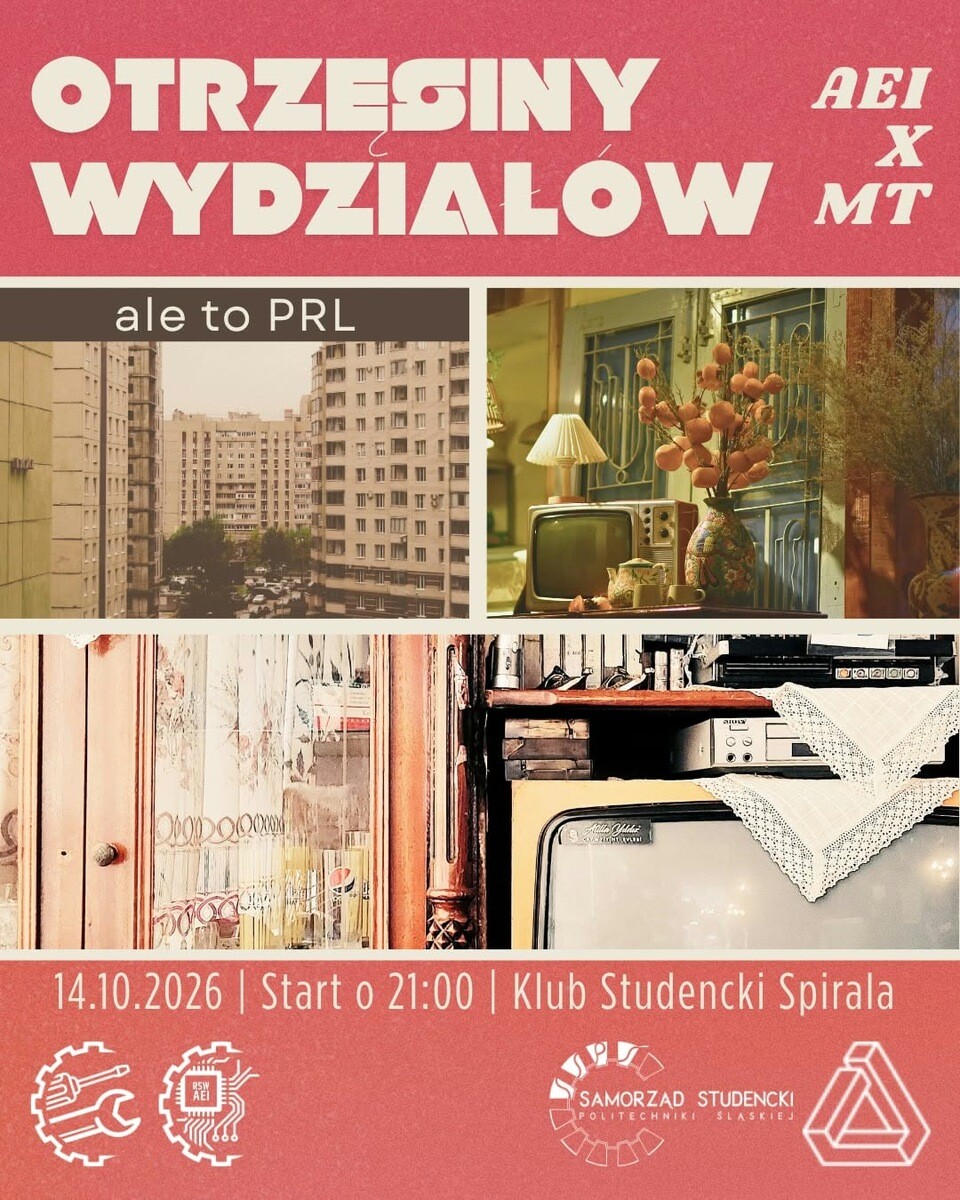 Otrzęsiny AEI x MT w klimacie PRL!, plakat wydarzenia