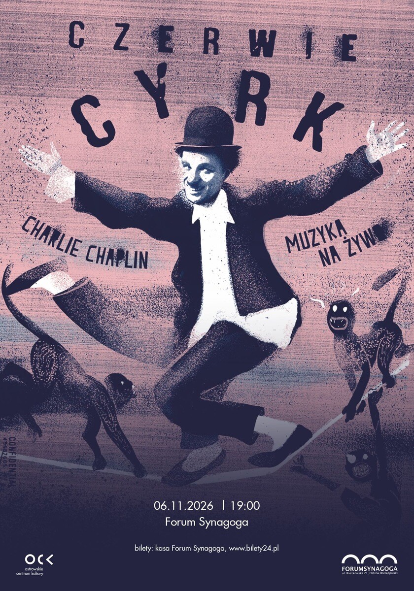 ZESPÓŁ CZERWIE | Film „CYRK” z muzyką na żywo, plakat wydarzenia