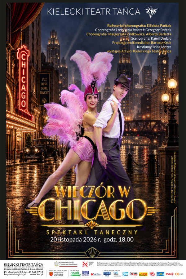 WIECZÓR W CHICAGO - Premiera, plakat wydarzenia