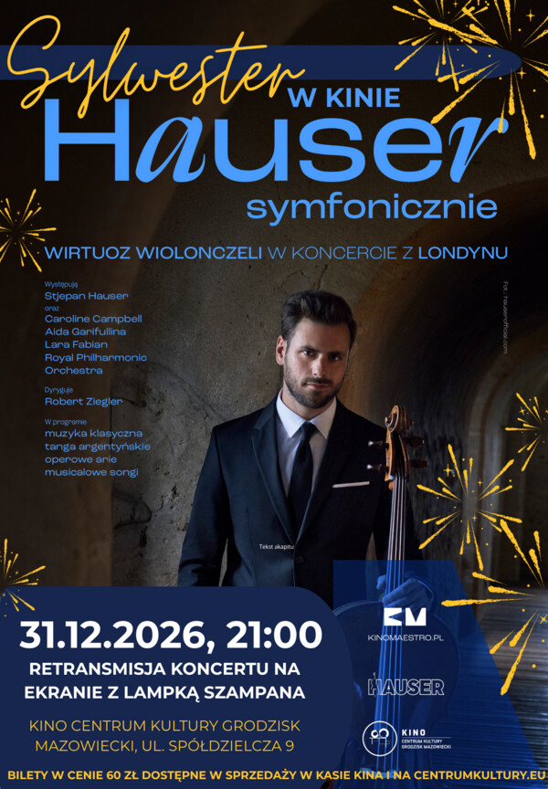 Hauser symfonicznie - SYLWESTER W KINIE, plakat wydarzenia