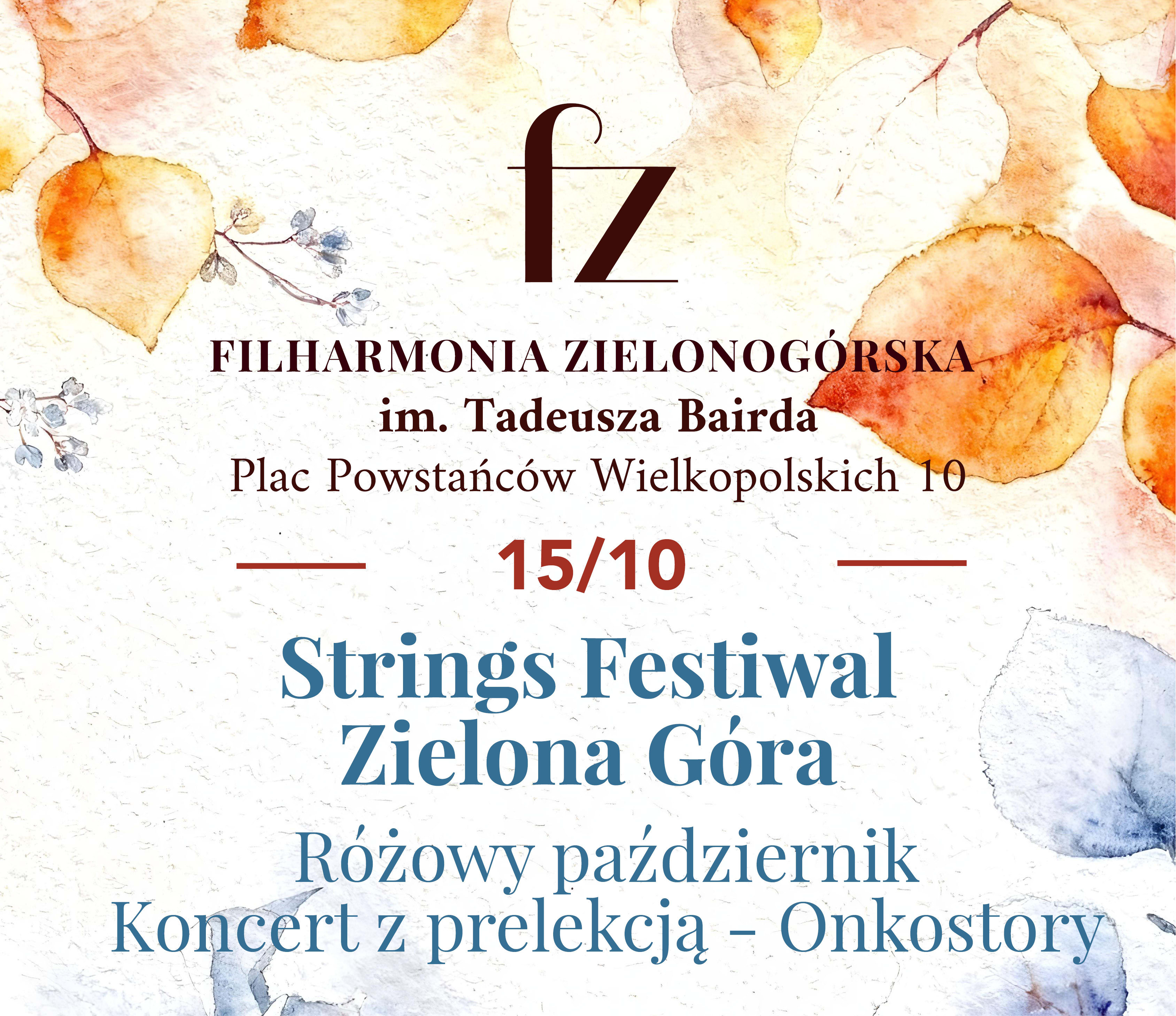 Strings Festiwal Zielona Góra. „Różowy październik”, plakat wydarzenia