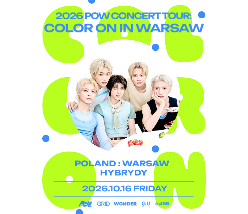 2026 POW CONCERT TOUR: COLOR ON IN WARSAW, plakat wydarzenia
