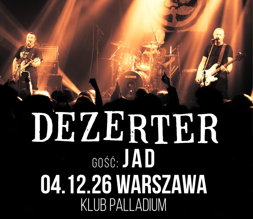 DEZERTER + JAD, plakat wydarzenia
