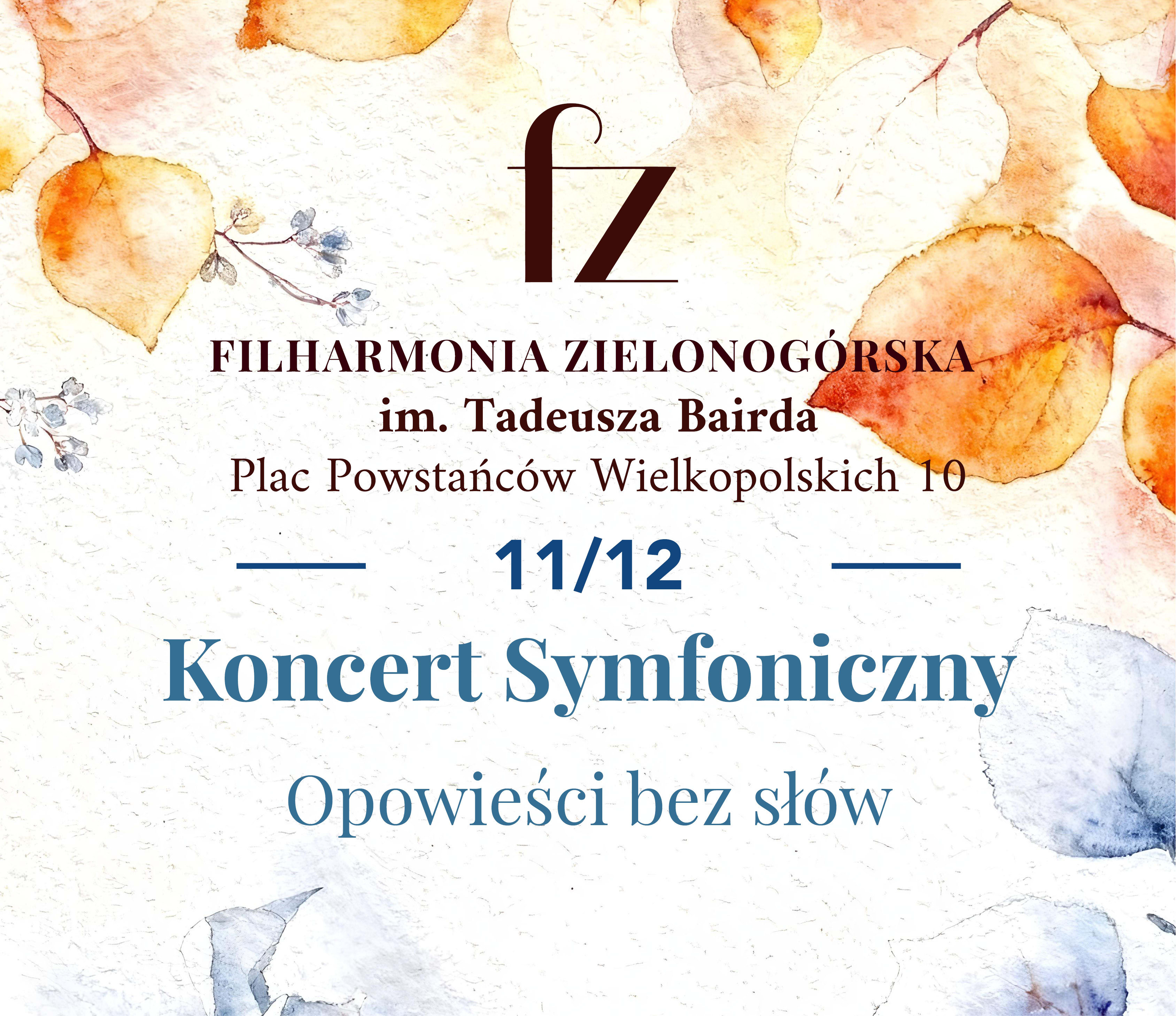 Koncert Symfoniczny - Opowieści bez słów, plakat wydarzenia
