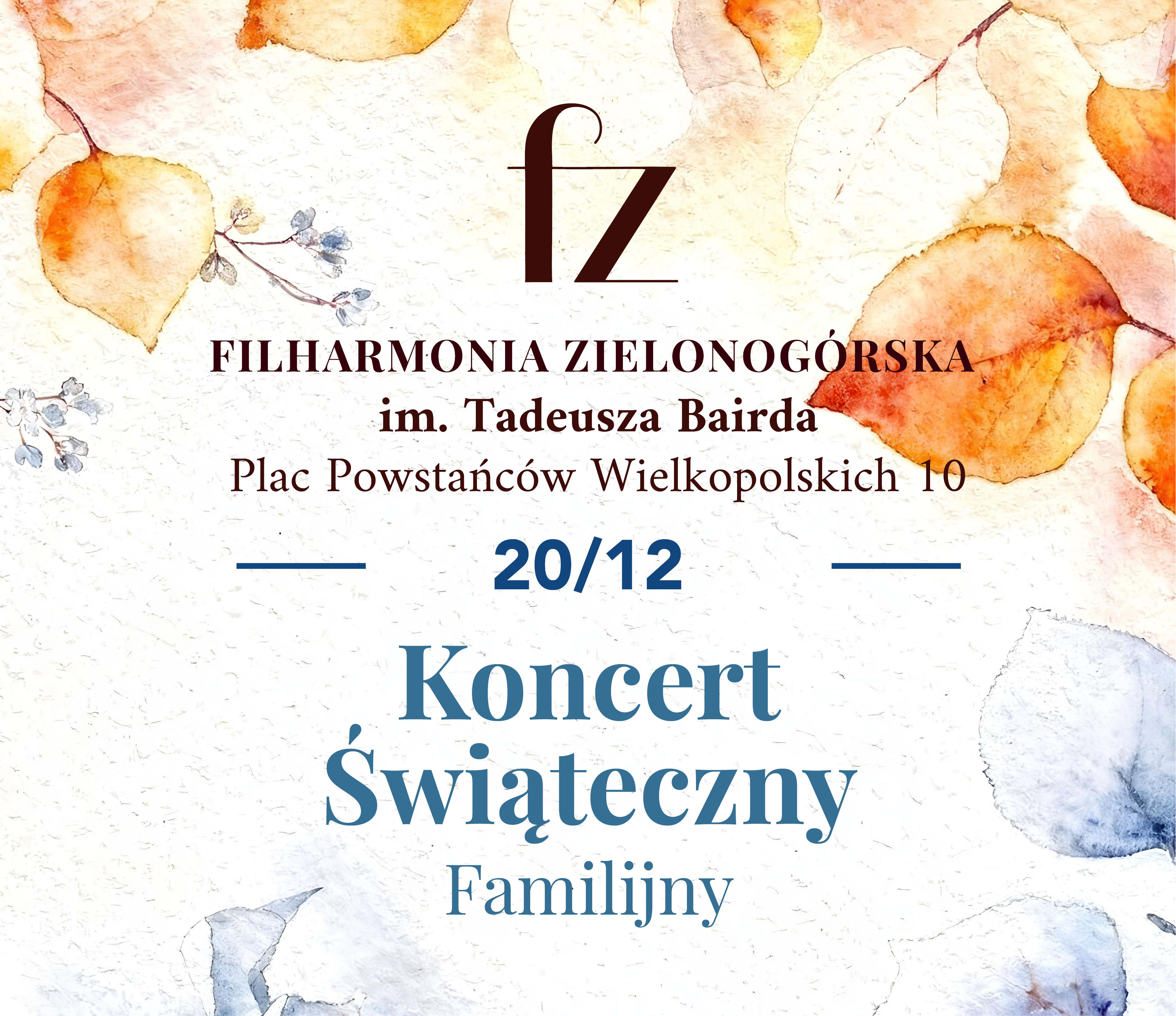 Koncert Świąteczny - Familijny, plakat wydarzenia