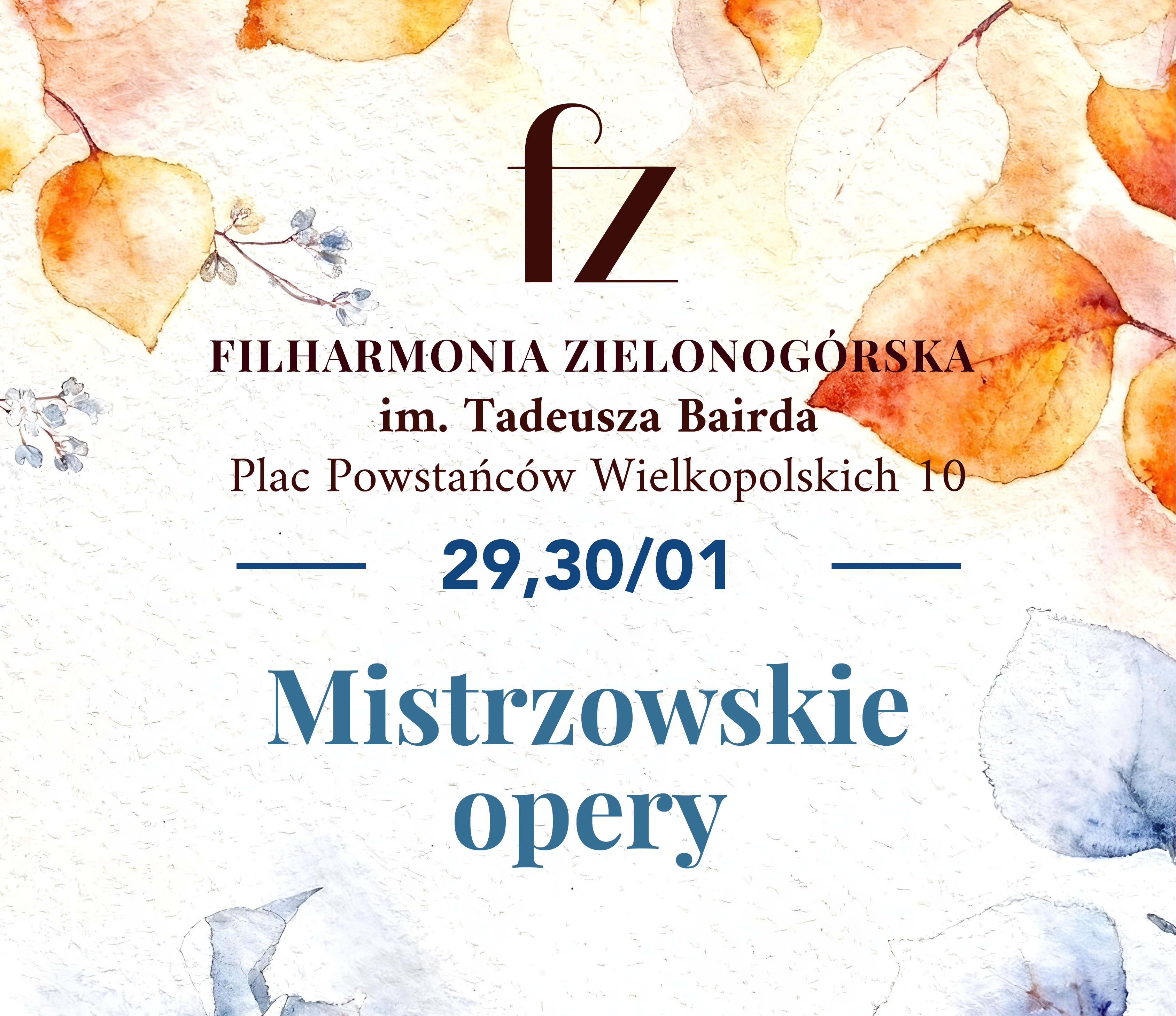 Mistrzowskie opery, plakat wydarzenia