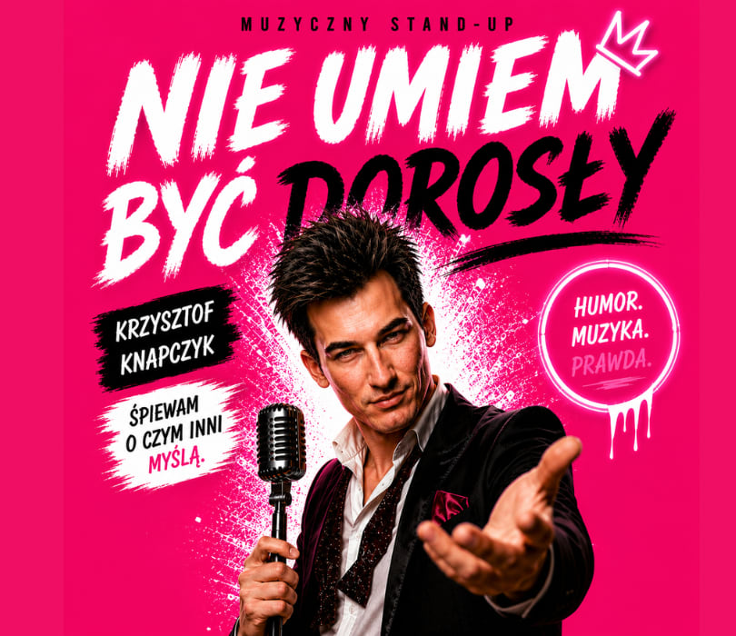 Nie umiem być dorosły - Stand-up, plakat wydarzenia
