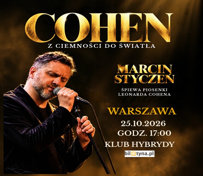Marcin Styczeń - Cohen. Z ciemności do światła, plakat wydarzenia