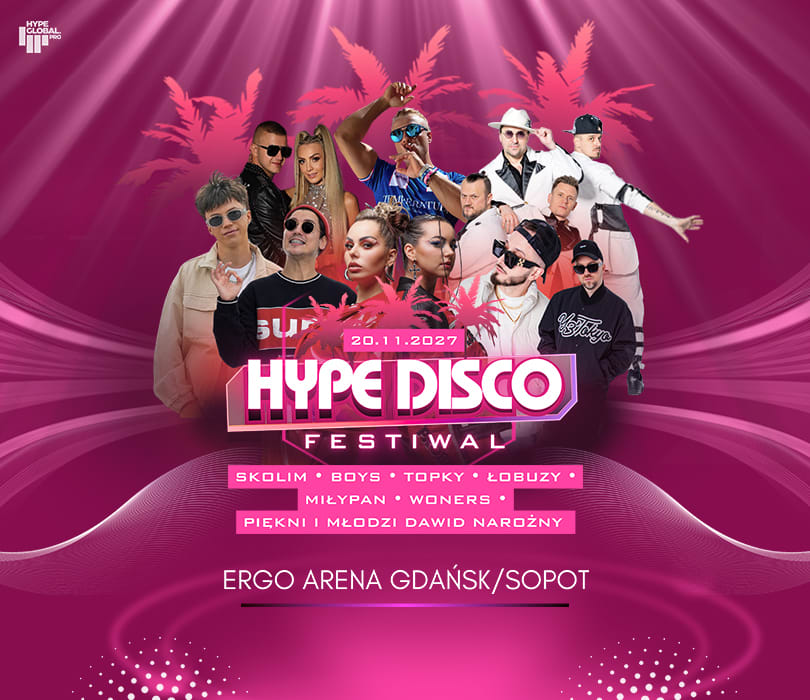 Hype Disco Festiwal - Festiwal Muzyki Disco Trójmiasto, plakat wydarzenia