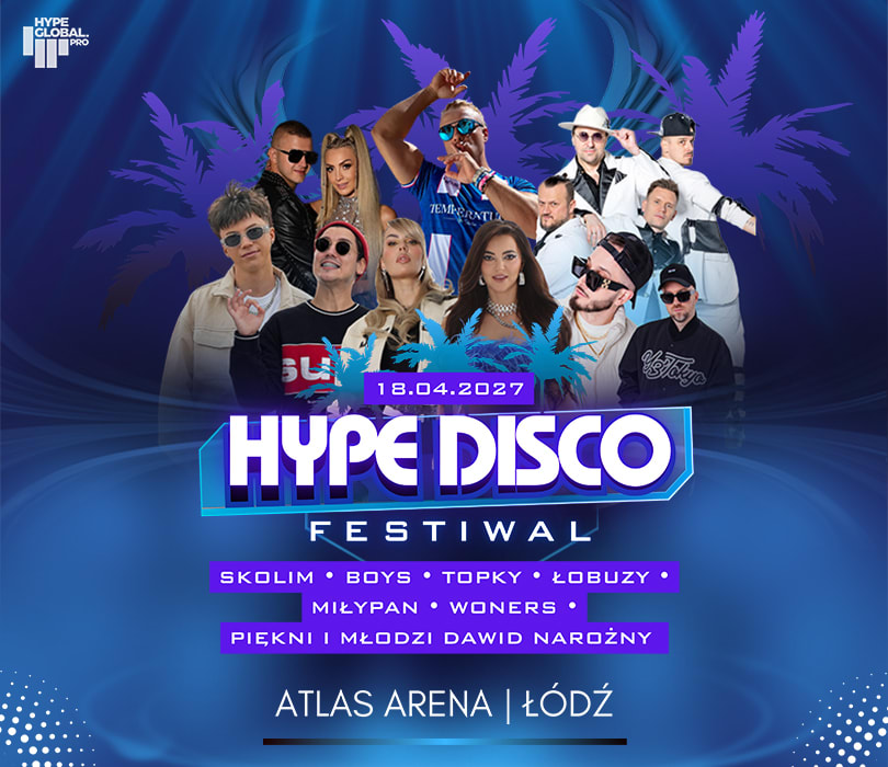 Hype Disco Festiwal - Festiwal Muzyki Disco Łódź, plakat wydarzenia