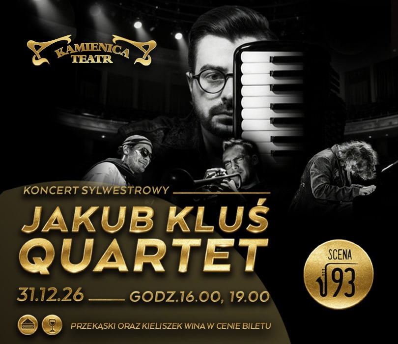 Jakub Kluś Quartet. Koncert sylwestrowy, plakat wydarzenia