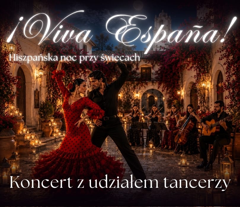 Koncert przy świecach – ¡Viva España! – hiszpańska noc przy świecach, plakat wydarzenia