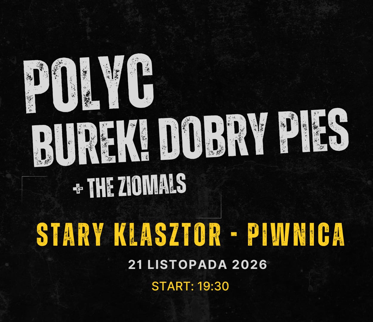 Polyc + Burek! Dobry Pies zagrają we Wrocławiu!, plakat wydarzenia