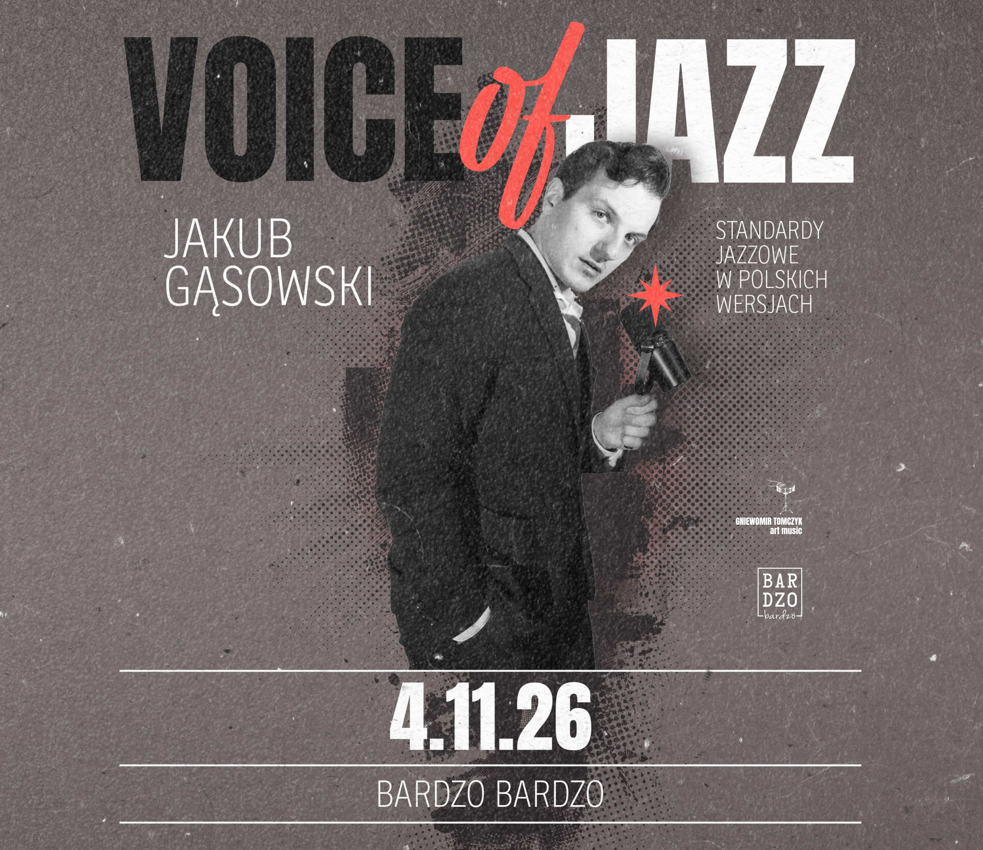 VOICE OF JAZZ | Jakub Gąsowski, plakat wydarzenia