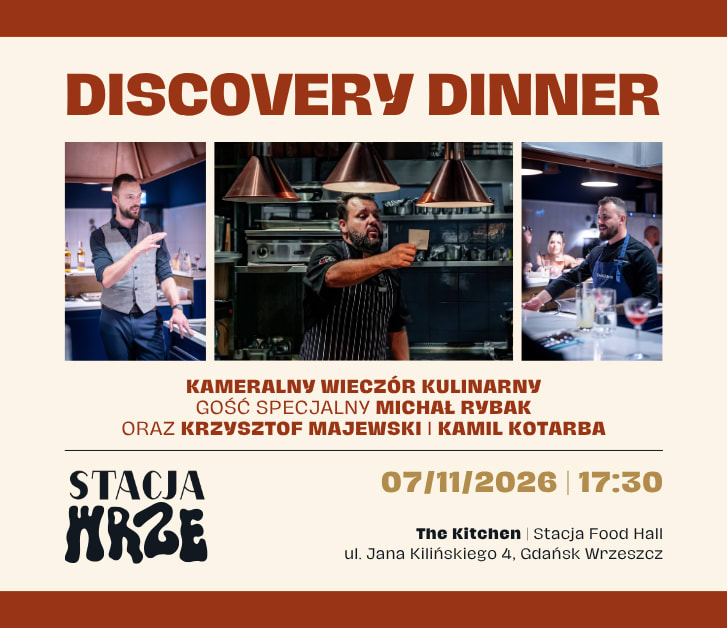 Discovery Dinner: Michał Rybak (@rybalikeachef) w The Kitchen, plakat wydarzenia