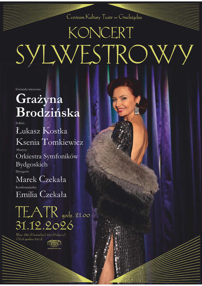 SYLWESTER W TEATRZE 2026, plakat wydarzenia