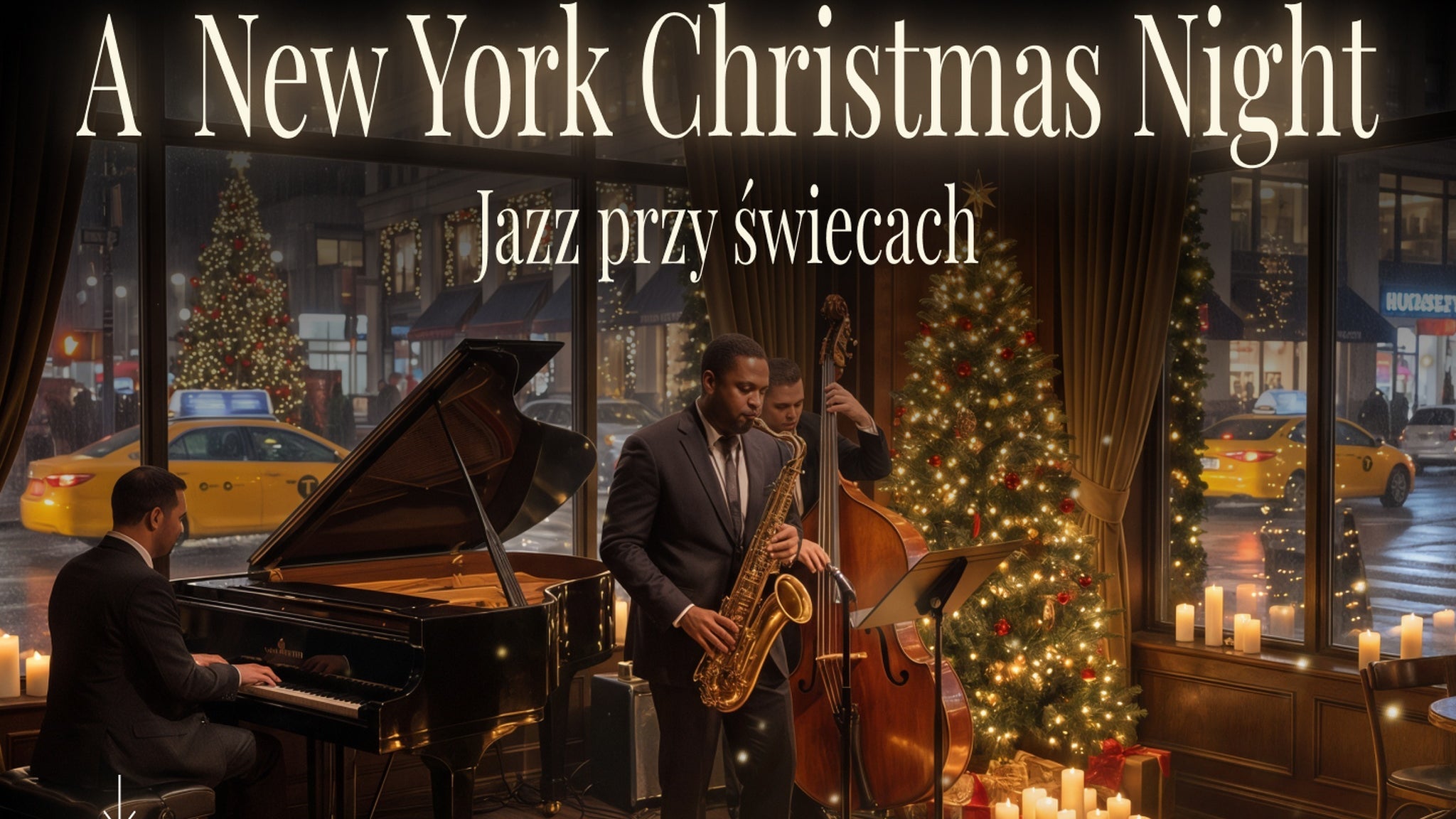 Koncert przy świecach - A New York Christmas Night: Jazz przy świecach, plakat wydarzenia