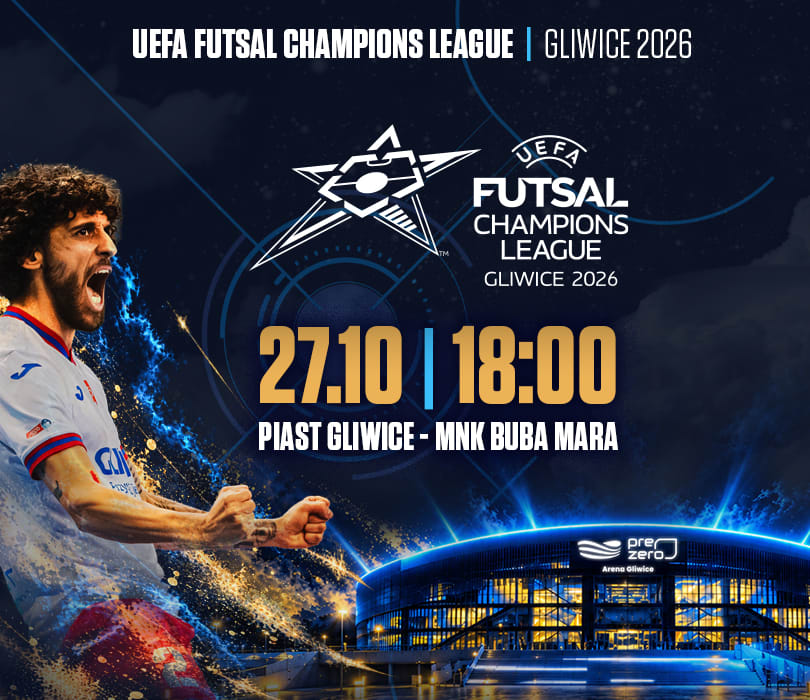 Liga Mistrzów UEFA Futsal 2026 Gliwice, Main Round UEFA Futsal Champions League - MNK Buba Mara Cazin - Piast Gliwice Futsal, plakat wydarzenia
