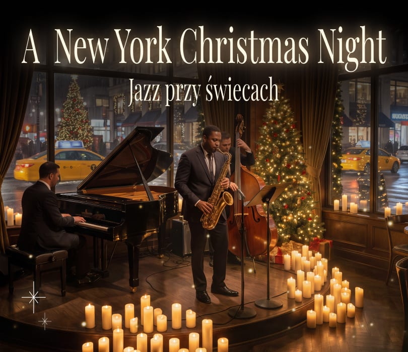 Koncert przy świecach - A New York Christmas Night: Jazz przy świecach, plakat wydarzenia