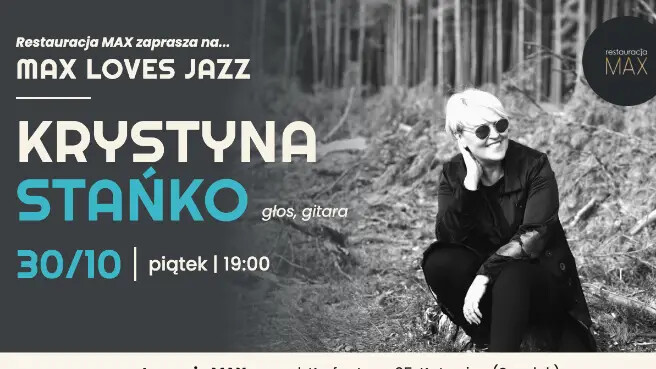 MAX Loves Jazz | Krystyna Stańko, plakat wydarzenia