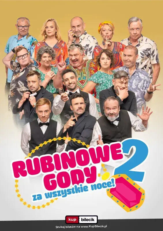 Druga część komediowego hitu Rubinowe gody, plakat wydarzenia