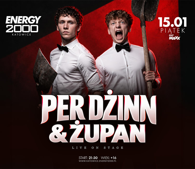 PER DŻINN & ŻUPAN, plakat wydarzenia