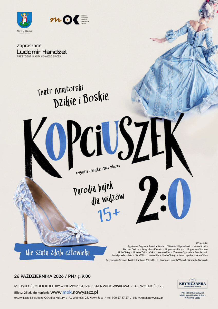 "Kopciuszek 2:0" - Teatr Amatorski Dzikie i Boskie, plakat wydarzenia