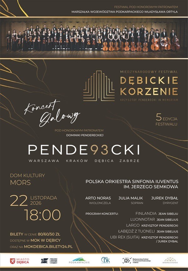 Dębickie Korzenie: Penderecki 93, plakat wydarzenia