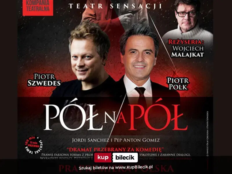 Czarna komedia w gwiazdorskiej obsadzie. Reżyser Wojciech Malajkat., plakat wydarzenia