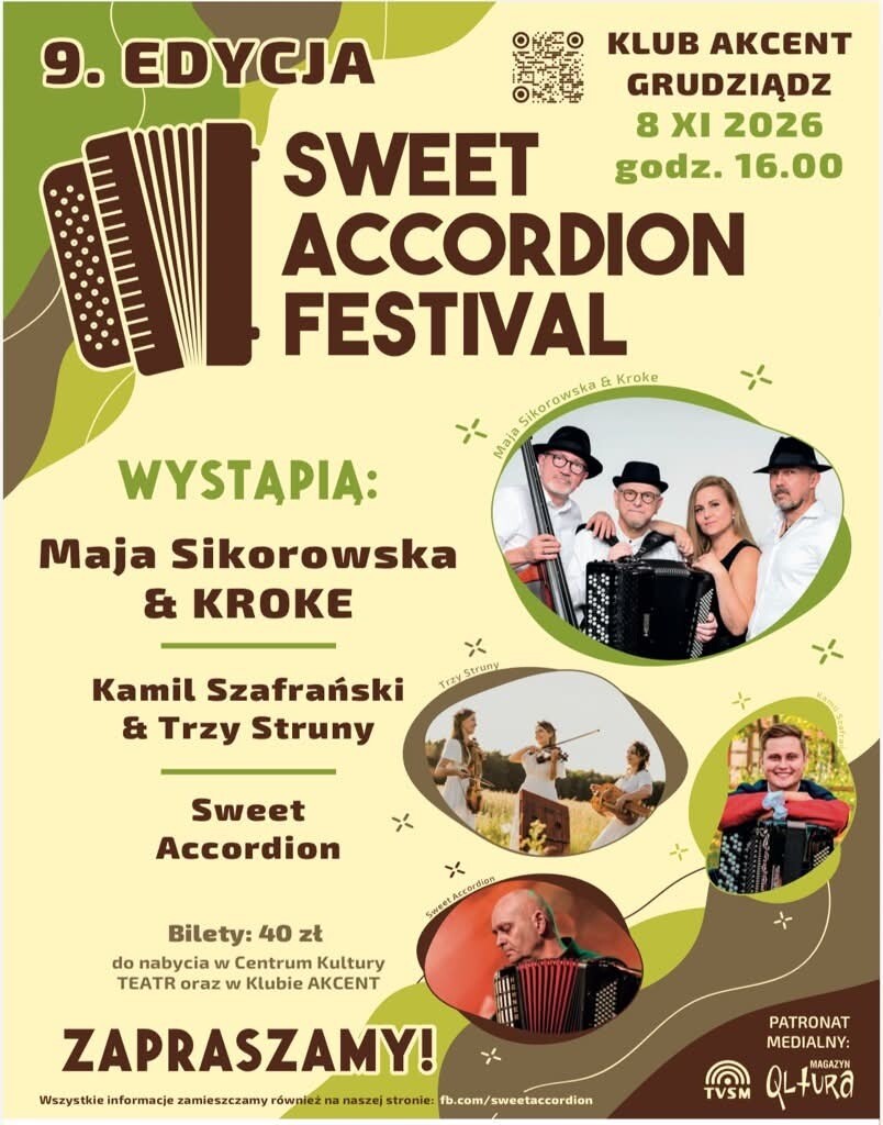 SWEET ACCORDION FESTIVAL - 9.EDYCJA, plakat wydarzenia