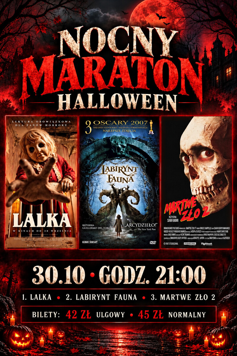 Nocny Maraton Halloween, plakat wydarzenia