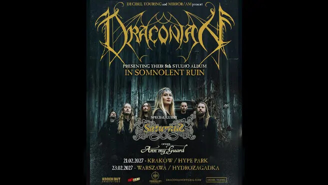 Draconian + Saturnus, plakat wydarzenia