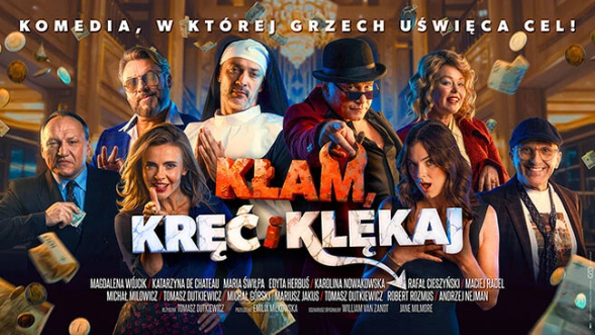 Kłam, kręć i klękaj, plakat wydarzenia