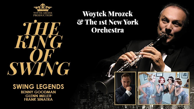 The King Of Swing Woytek Mrozek & His New York Orchestra - Swingujące Walentynki, plakat wydarzenia