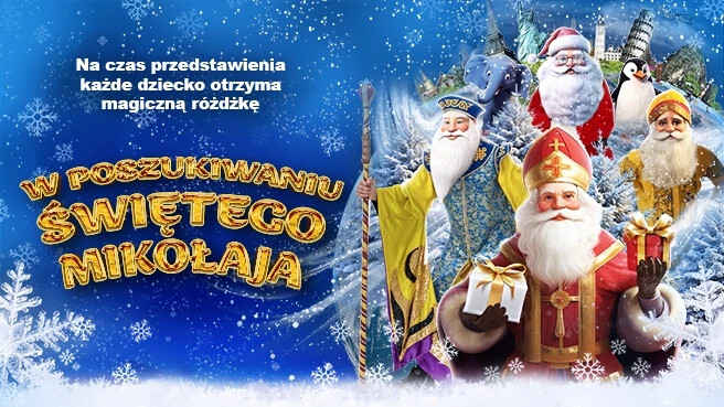 W Poszukiwaniu Świętego Mikołaja - Interaktywny Świąteczny Spektakl dla Dzieci, plakat wydarzenia