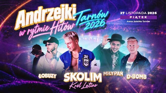 Andrzejki w Rytmie Hitów, plakat wydarzenia