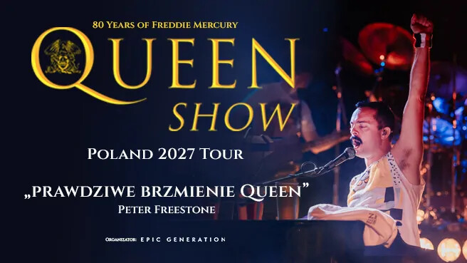 QUEENSHOW – Poland 2027 Tour: 80 Years of Freddie Mercury, plakat wydarzenia