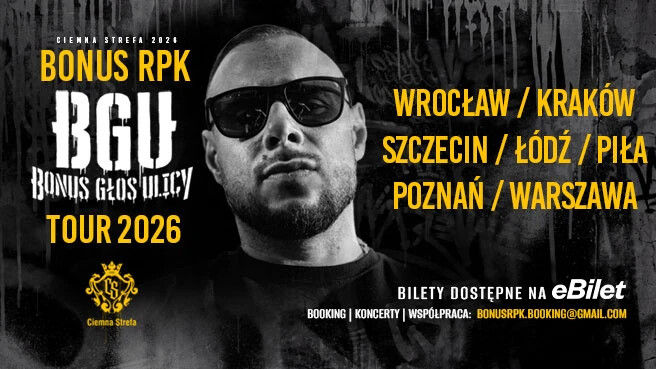 Bonus RPK - Głos Ulicy Tour 2026, plakat wydarzenia