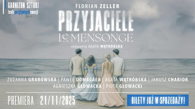 PRZYJACIELE/Le Mensonge, plakat wydarzenia
