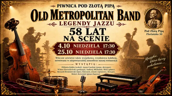 Jubileusz 58-lecia – Old Metropolitan Band, plakat wydarzenia