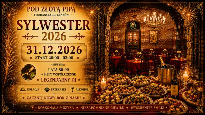 Sylwester 2026/2027 w Sercu Krakowa!, plakat wydarzenia